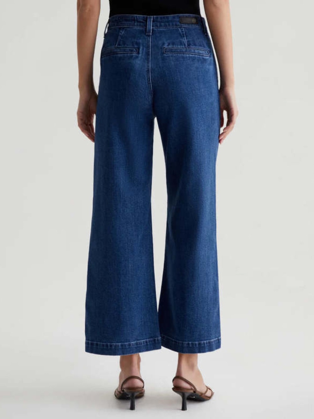 AG Adriano Goldschmied Jeans Women’s 26 Blue Daneel High Rise Wide Leg Crop - Picture 3 of 10
